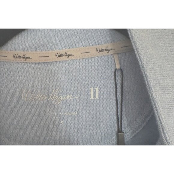 NWT Walter Hagen Small Mens Midweight 1/4 Zip Blue Heather Thermal Insulating - Picture 2 of 9